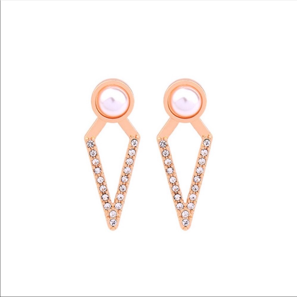 1 left! Rose gold drop earrings - Picture 3 of 4